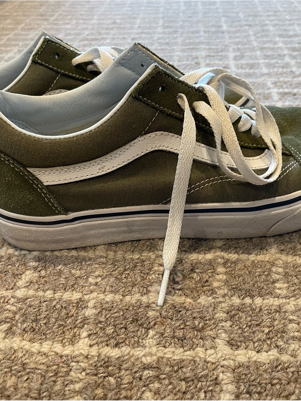 Vans Olive Suede Old Skool Sneakers - Picture 3 of 6